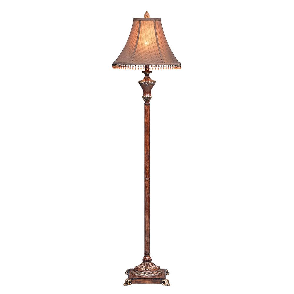 OK Lighting Resemble Wood Floor Lamp