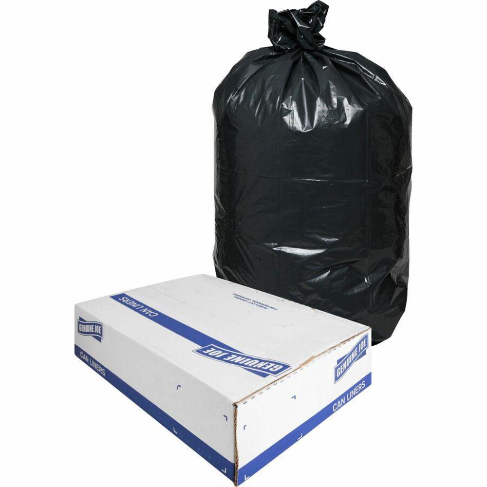 Genuine Joe Heavy-Duty Trash Can Liners - Medium Size - 30 gal Capacity - 30" Width x 36" Length - 1.50 mil (38 Micron) Thicknes