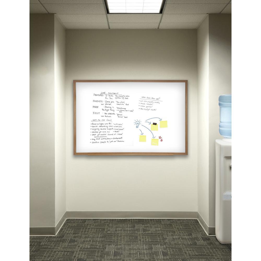 Ghent Non-Magnetic Whiteboard with Wood Frame, 4'H x 4'W