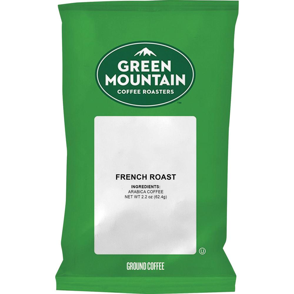 Green Mountain Coffee French Roast Coffee - Dark/Bold - 2.2 oz Per Pack - 50 / Carton