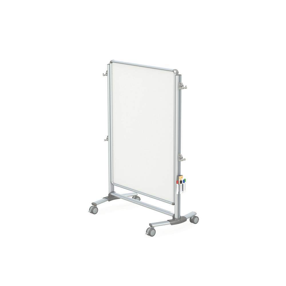 Ghent Nexus Jr. Partition, Mobile 2-Sided Porcelain Magnetic Whiteboard, 46"H x 34"W