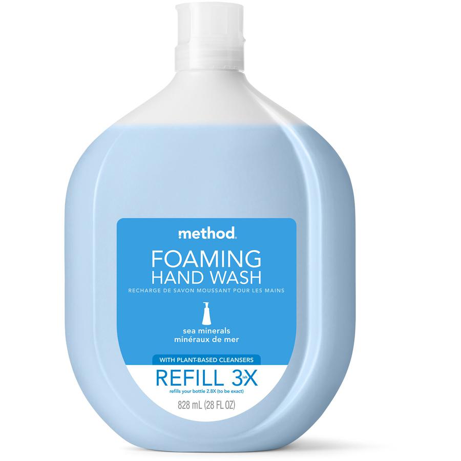 Method Products Method Foaming Hand Soap Refill - Sea Mineral Scent - 28 fl oz (828.1 mL) - Hand - Light Blue - Triclosan-free, Paraben-free, Ph
