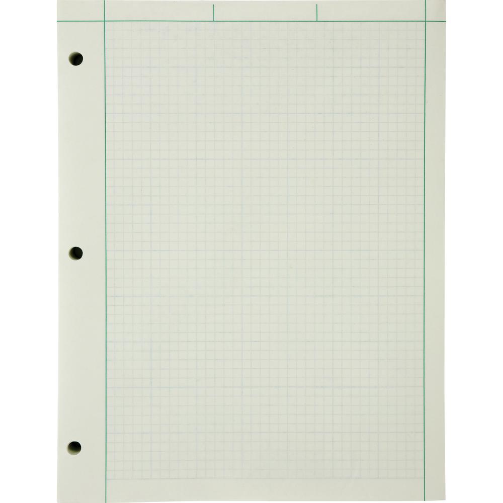 Ampad Engineering Computation Pad - 200 Sheets - Both Side Ruling Surface - Ruled Margin - 15 lb Basis Weight - Letter - 8 1/2" 