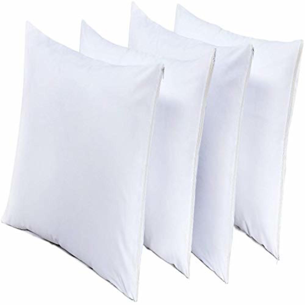 Niagara Sleep Solution 4 Pack Waterproof Pillow Protectors Standard 20x26 Inches Life Time Replacement Smooth Zipper Premium Enc
