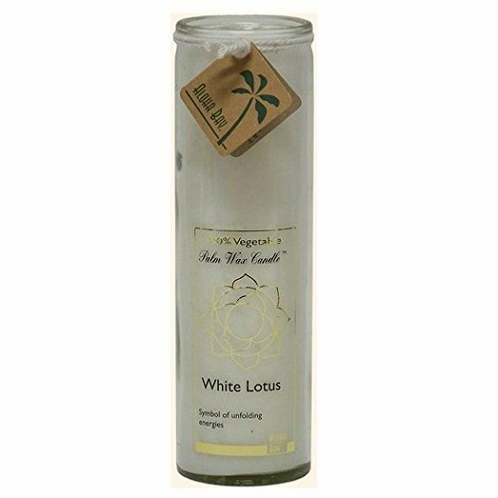 Aloha Bay Chakra Candle Jar, White Lotus, 17 oz