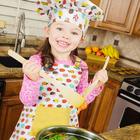 Jennice House Children Apron Set with Chef Hat, Cute Kids Baking Aprons  with Adjustable Neck Strap