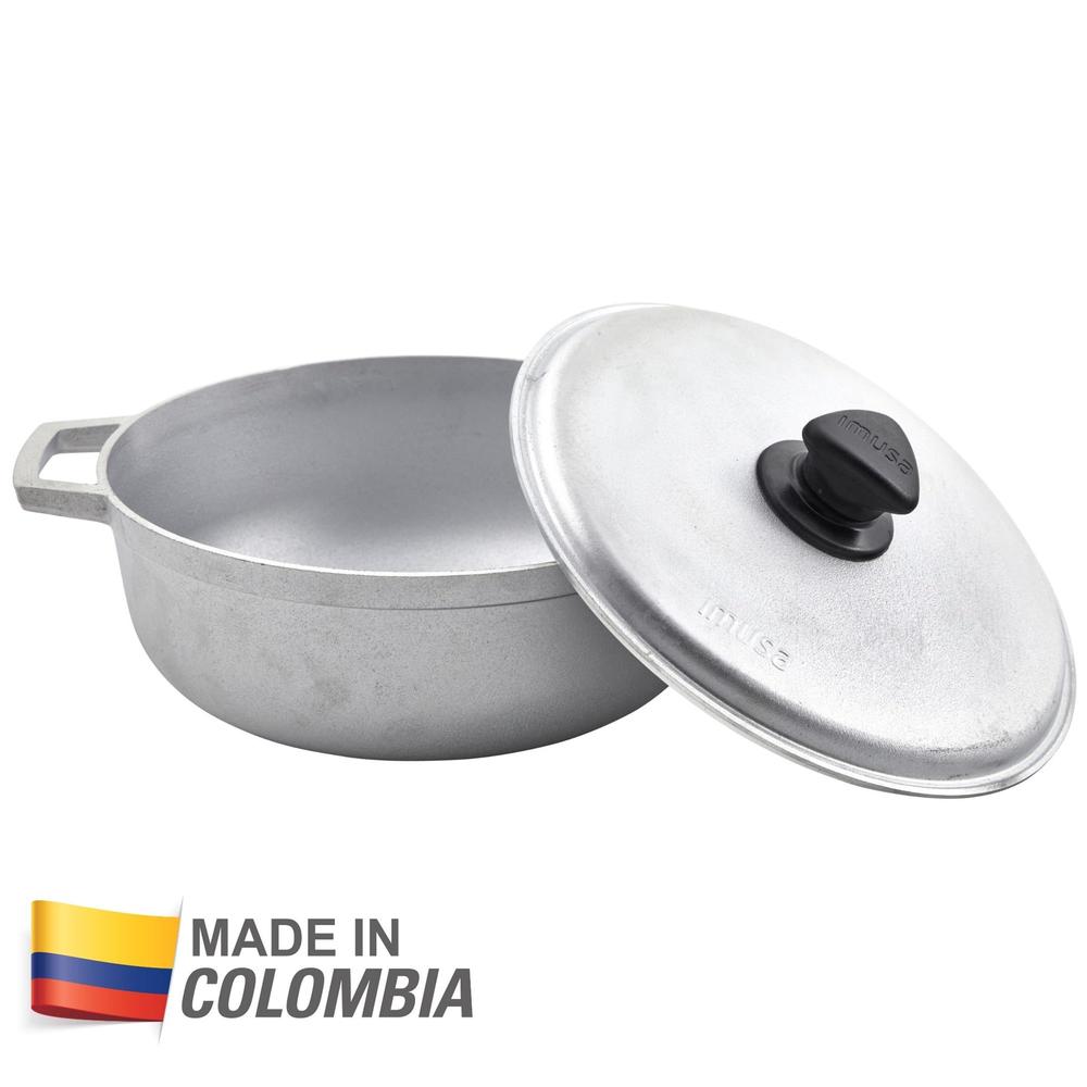 Imusa USA Traditional Colombian Caldero, 4.8 Quart, Silver