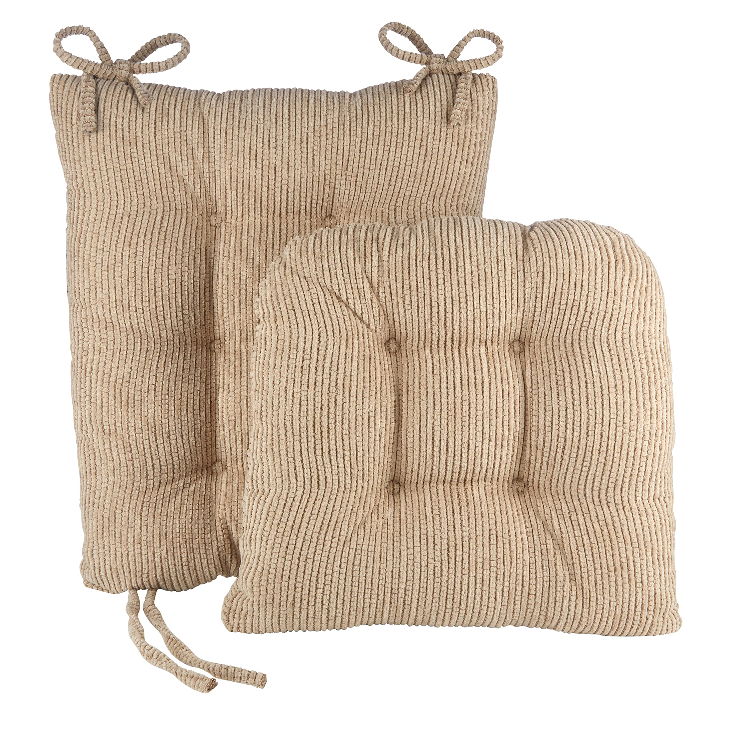 Klear Vu Omega Non-Slip Rocking Chair Cushion Set with Thick Padding and Tufted Design, Includes Seat Pad & Back Pillow with Tie