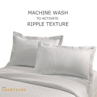 Courtyard by Marriot Lightweight Coverlet King Set White Rippled