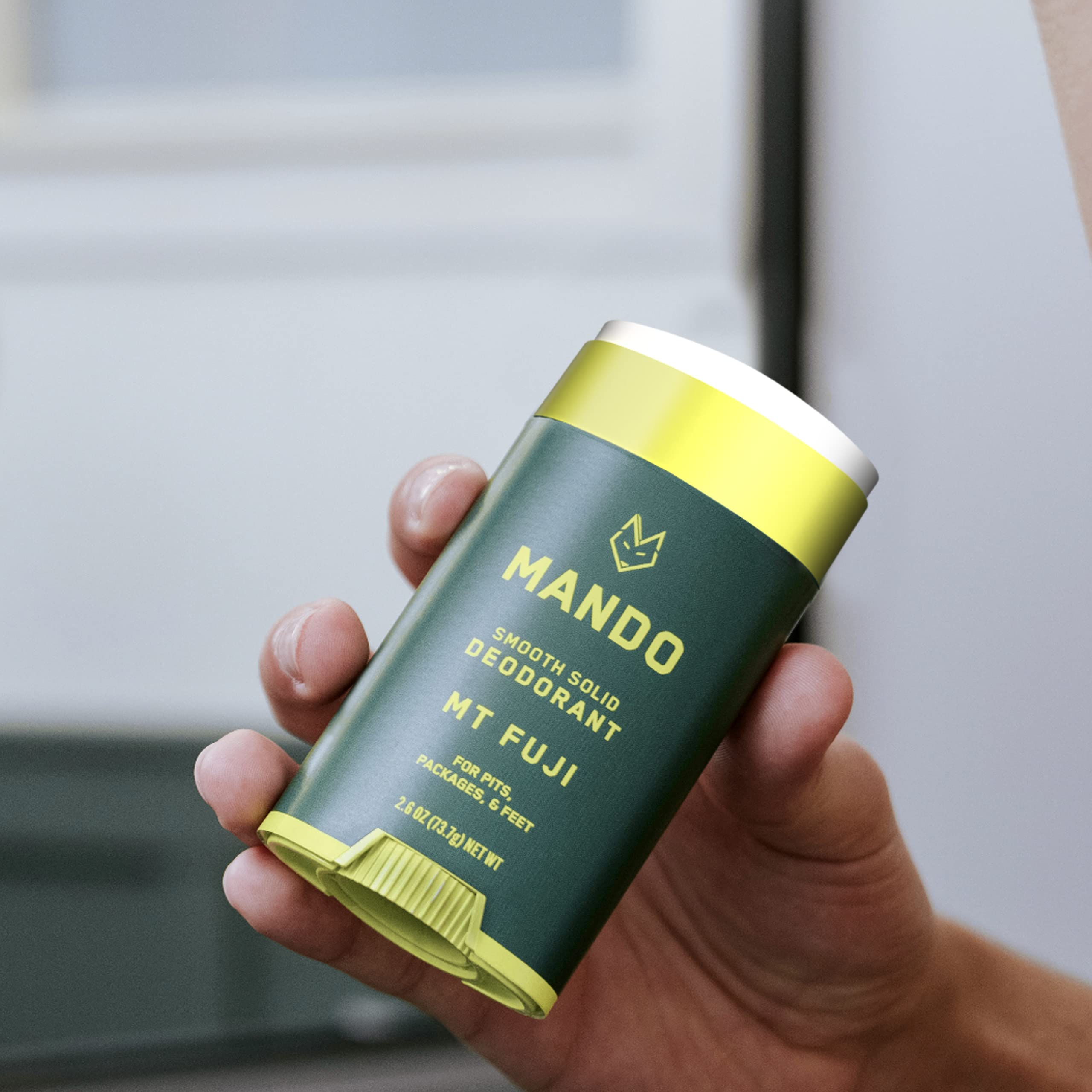 Mando Whole Body Deodorant For Men - Smooth Solid Stick - 72 Hour Odor Control - Aluminum Free, Baking Soda Free, Skin Safe - 2.