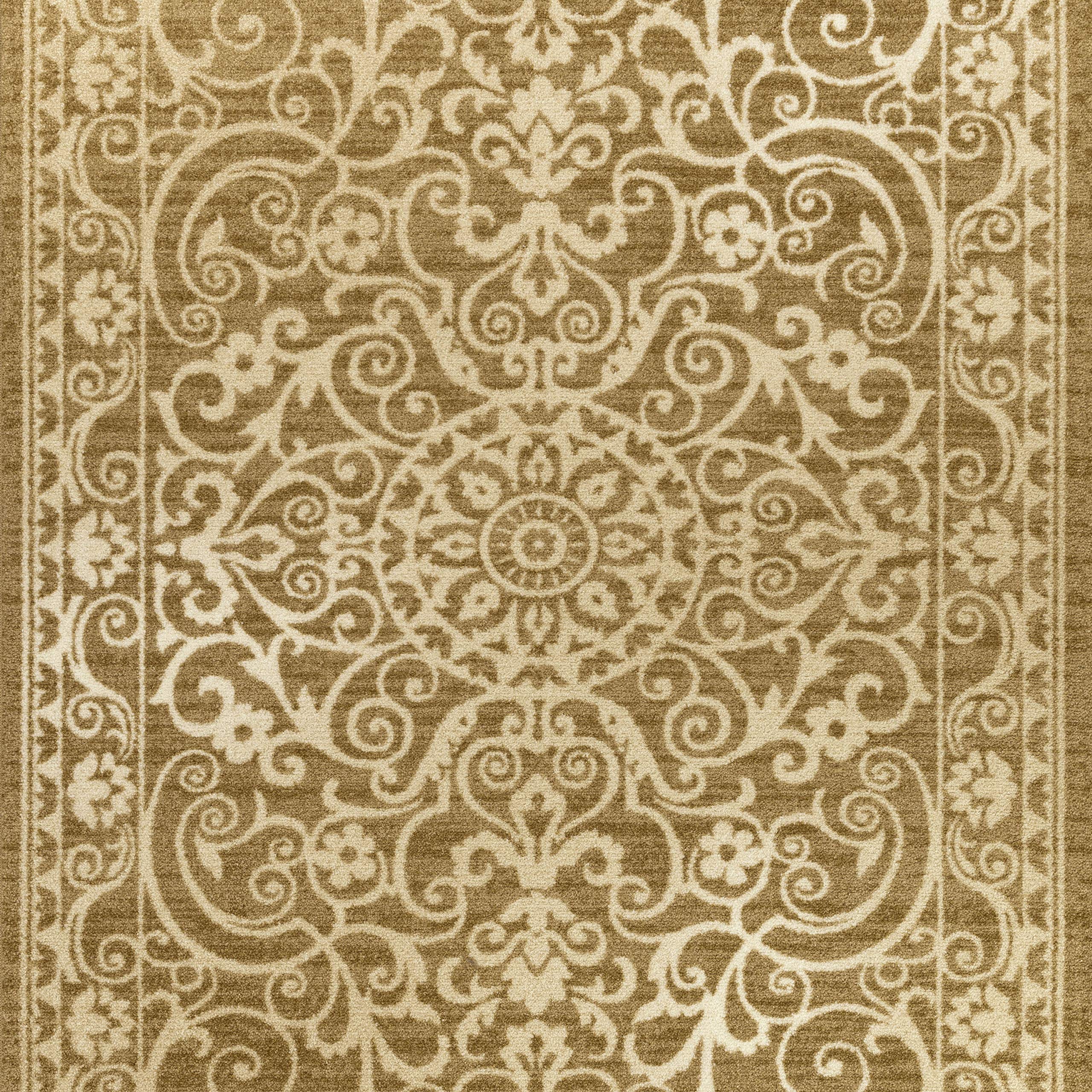 Maples Rugs Pelham Vintage Kitchen Rugs Non Skid Accent Area Carpet [Made in USA], 2'6 x 3'10, Khaki, Model:AG4055401