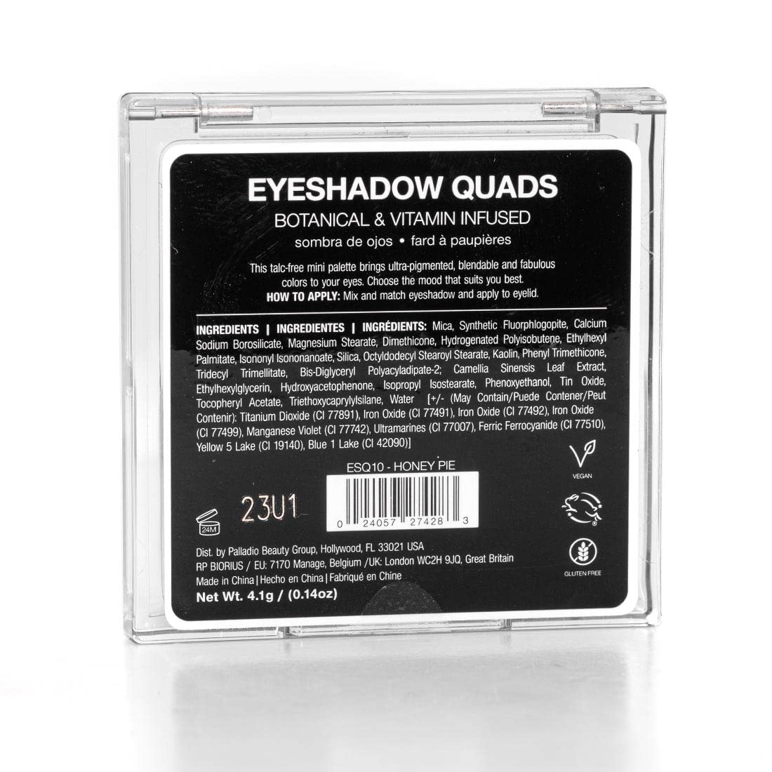 Palladio Eyeshadow Quads, Velvety Pigmented Blendable Matte, Metallic & Shimmer Finishes, Creamy Formula, Four Way Quad Eye Shad