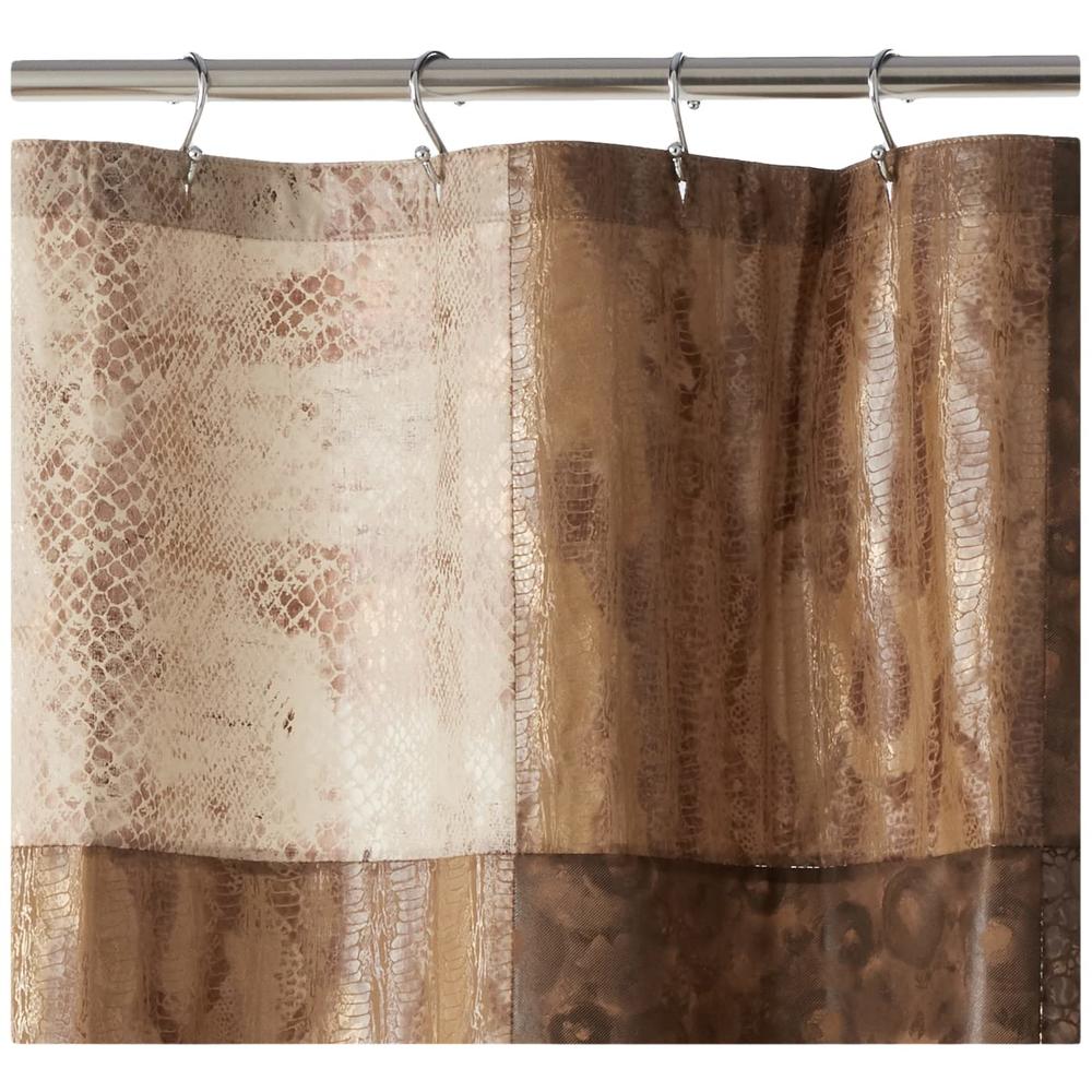 Popular Bath Zambia Collection, Shower Curtain, Chocolate 72.00" x 70.00"