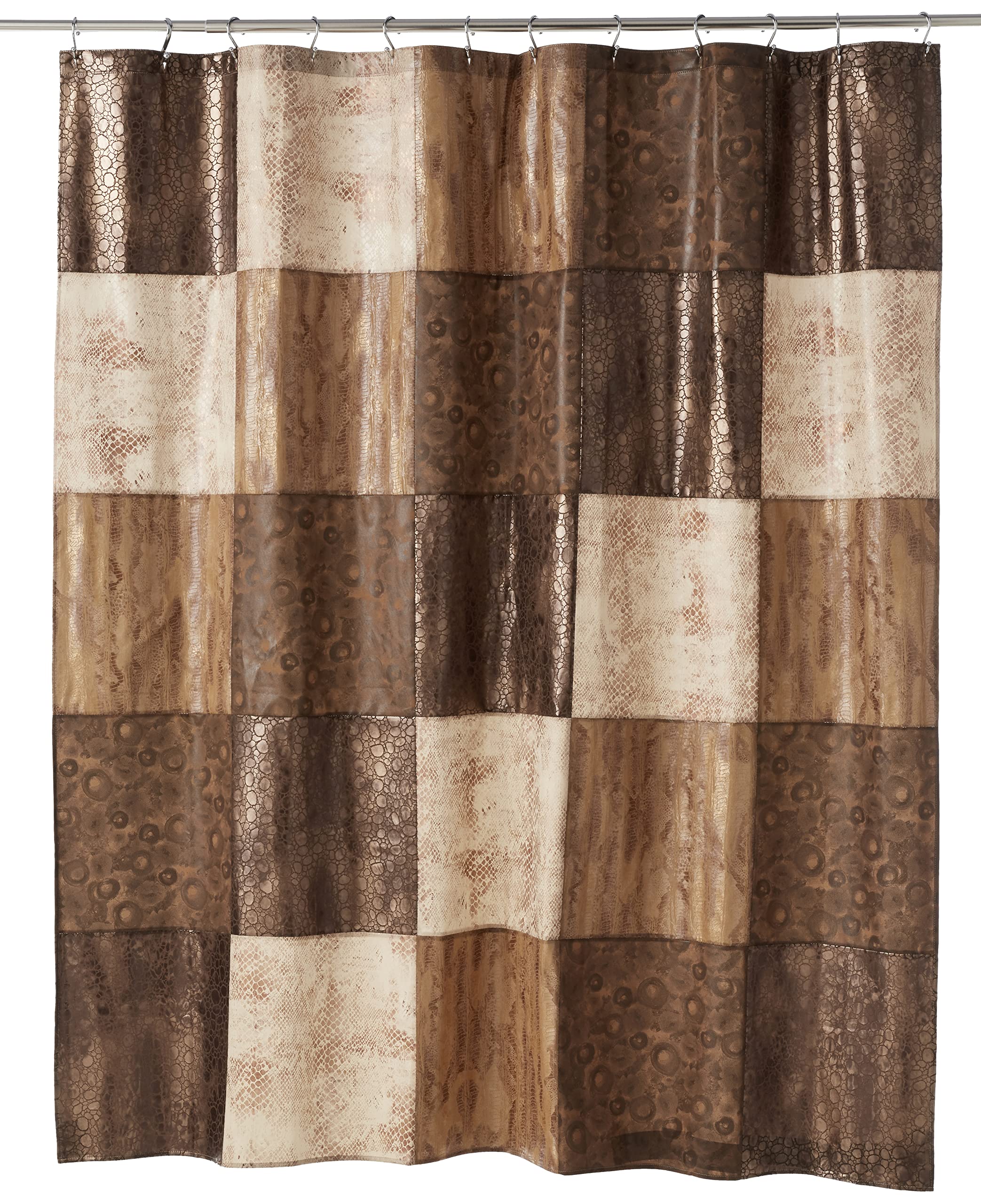 Popular Bath Zambia Collection, Shower Curtain, Chocolate 72.00" x 70.00"