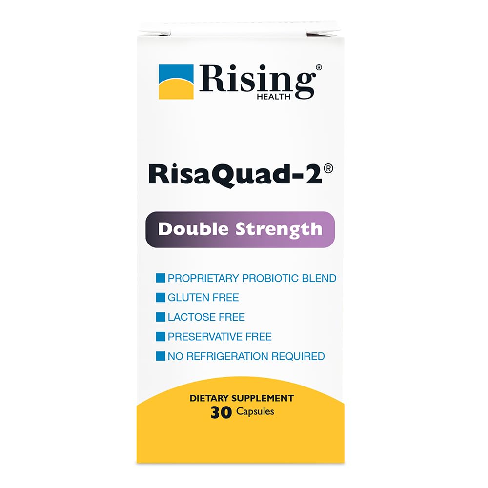 RISING Risaquad-2 Ds Capsules ***Ris, Size: 30 - 375mg Probiotic Dietary Supplement Capsules.
