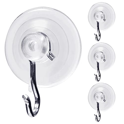 Holiday Joy Suction Cup Hooks Wall Hooks for Hanging All Purpose Hook Wall Hangers Without Nails Heavy Duty Wall Hooks-Made in USA (7 lbs /