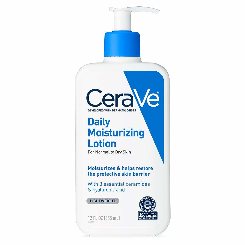 CeraVe Daily Moisturizing Lotion for Dry Skin | Body Lotion & Facial Moisturizer with Hyaluronic Acid and Ceramides | 12 Fl Ounc