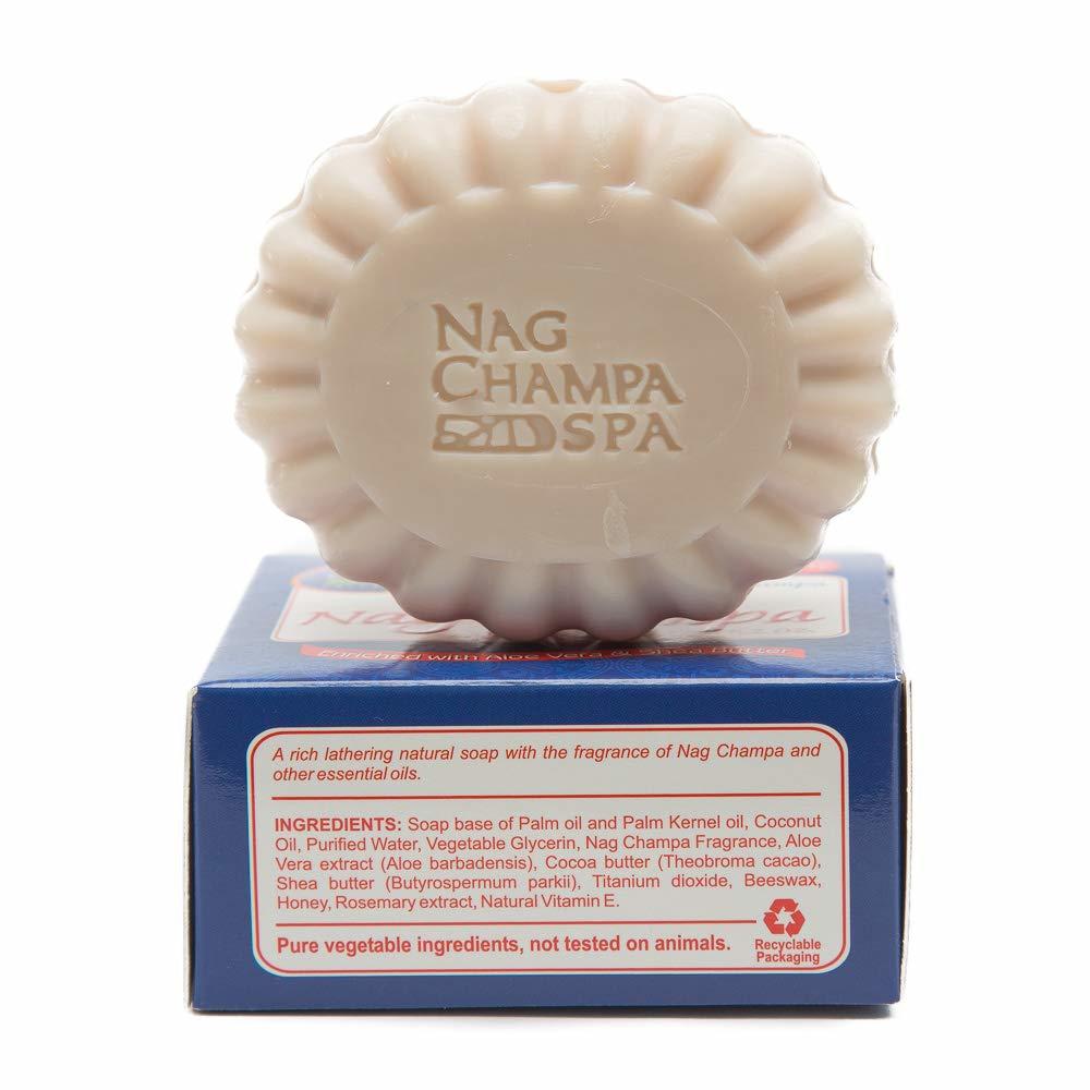 Nag Champa Spa Colle NAG CHAMPA NATURAL SOAP - 6 Bars- 5.2 Oz.(150 gms ea.) BY NAG CHAMPA SPA