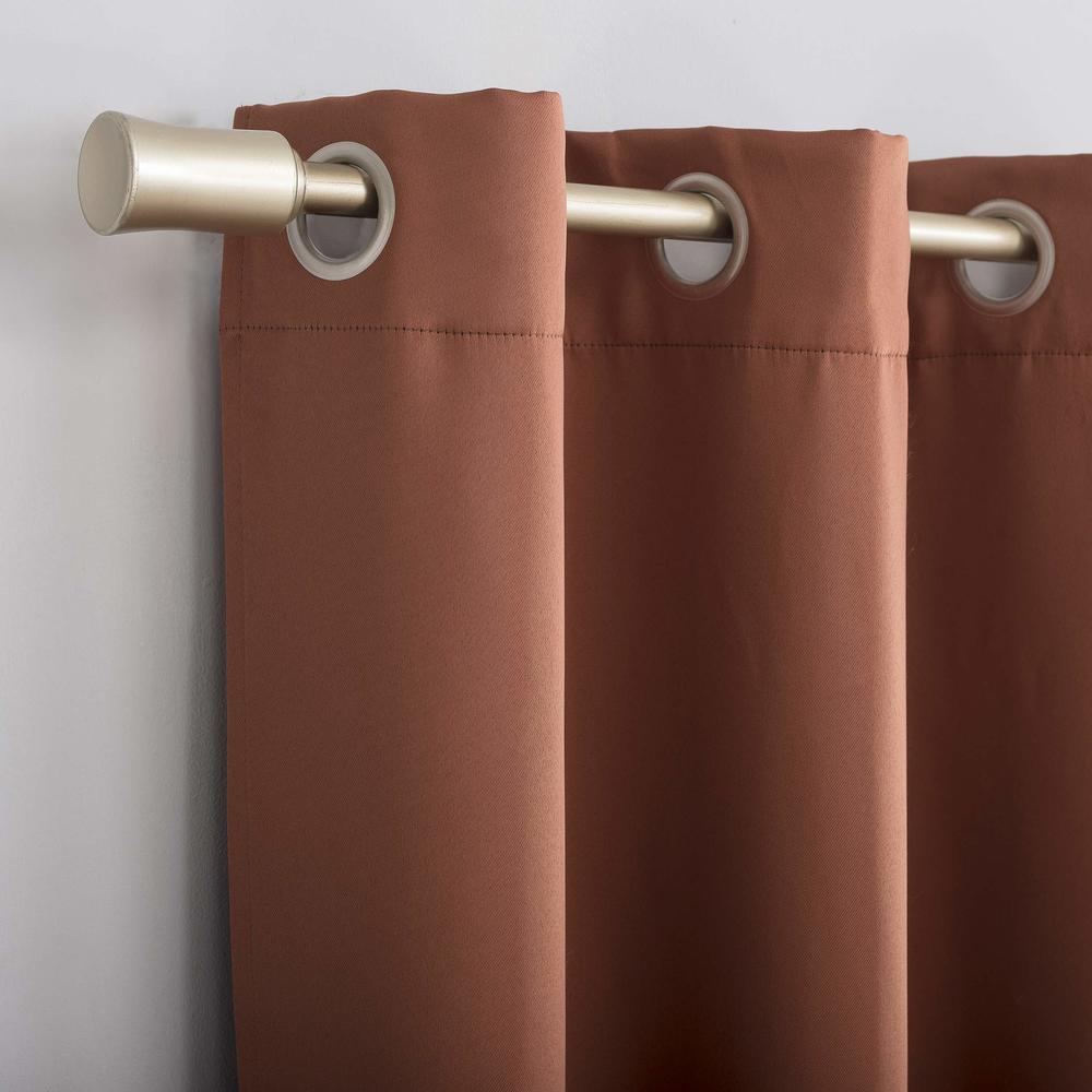 Sun Zero Easton Energy Saving Blackout grommet curtain Panel, 40 x 54, Terracotta Orange