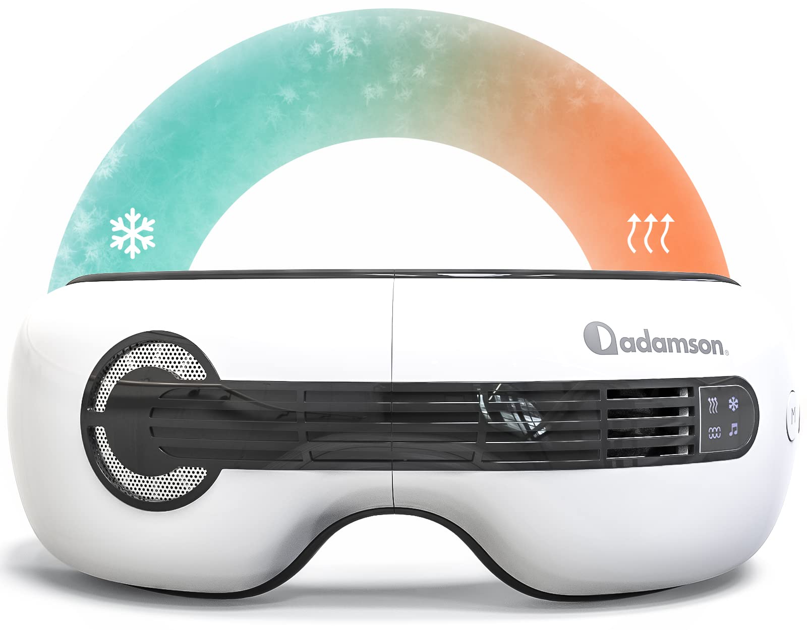 Adamson A80 Eye Massager with Heat and cooling - NEW 2023 - Bluetooth Music and Rechargeable Battery - 4 Modes to Reduce Eye Agi