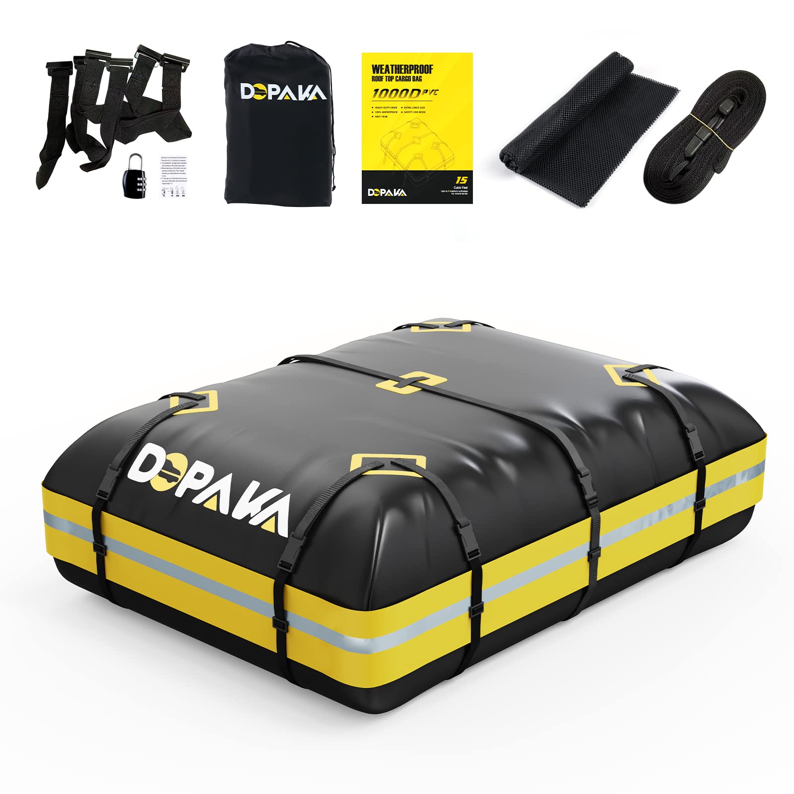 Dopaka car Rooftop cargo carrier Bag,100% Waterproof Heavy Duty