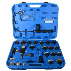 DAYUAN 28pcs Universal Radiator Pressure Tester Kit, coolant Pressure Tester kit coolant Vacuum Refill kit for cooling System
