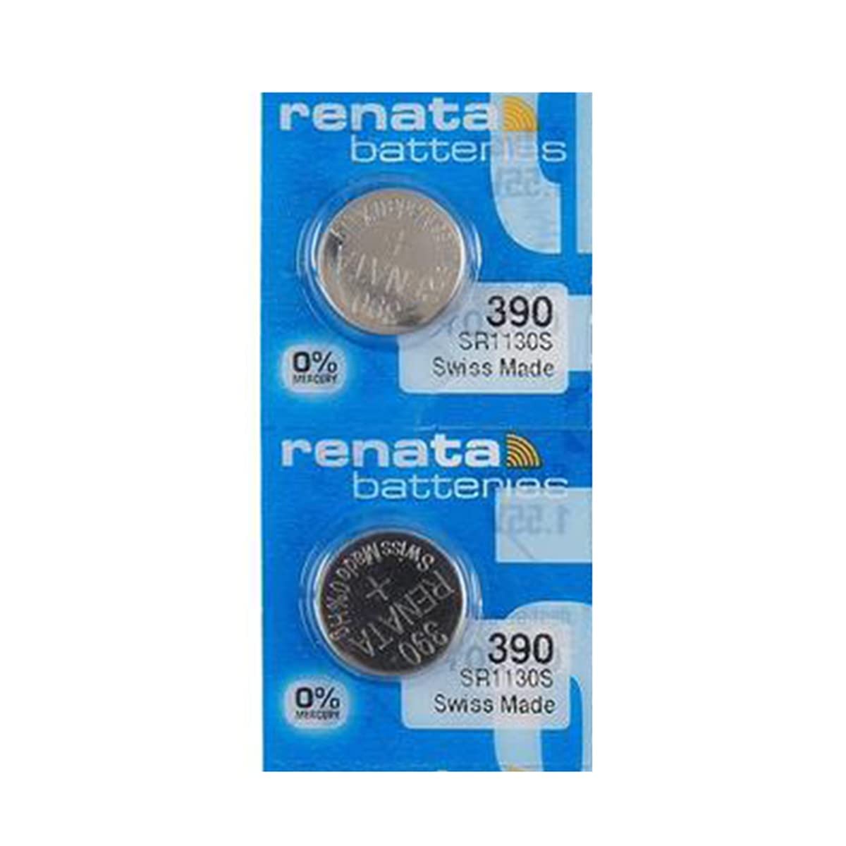 Renata Batteries Renata 390 SR1130SW Batteries - 155V Silver Oxide 390 Watch Battery (2 count)