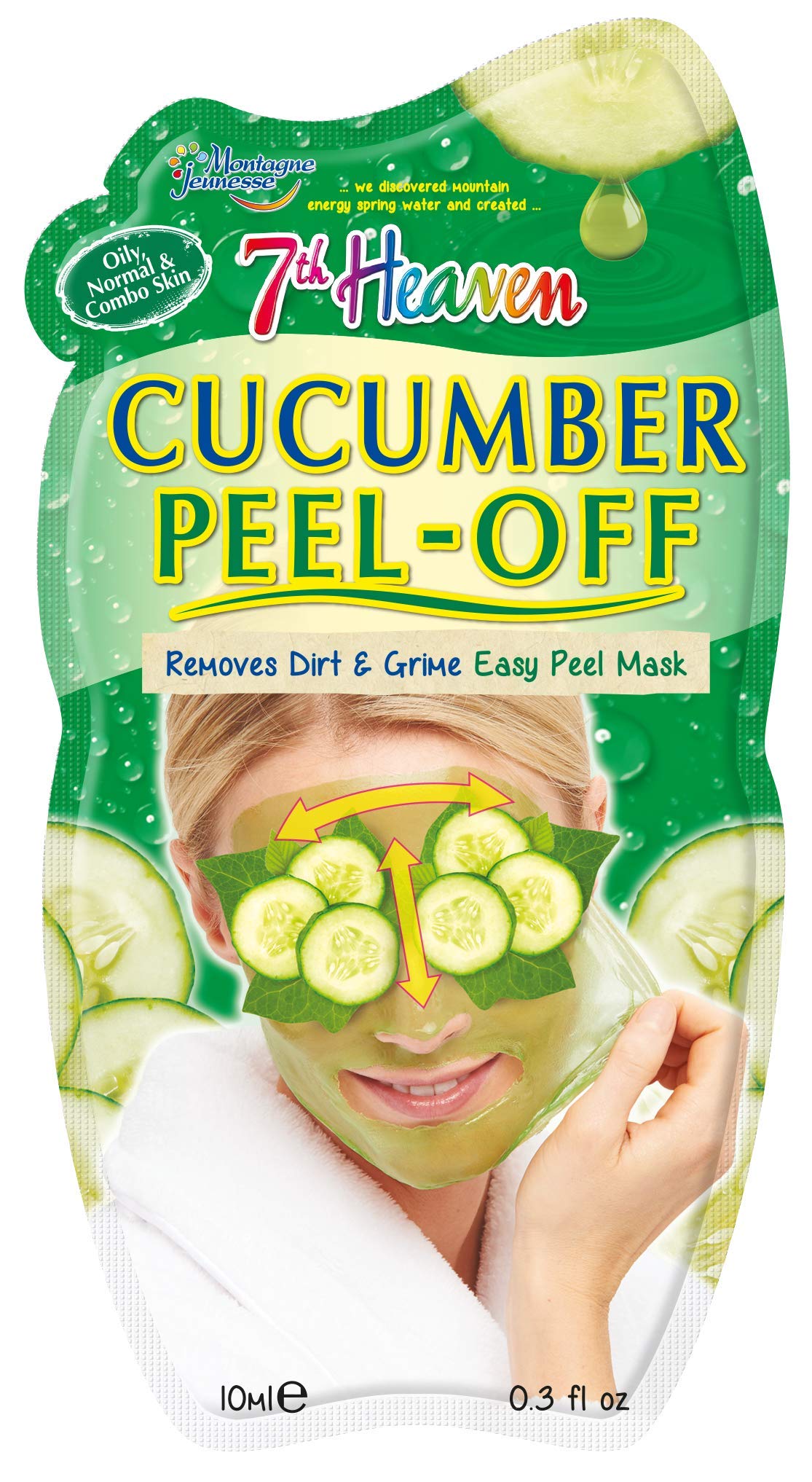 Montagne Jeunesse 7th Heaven cucumber Peel Off Masque, 10 ml