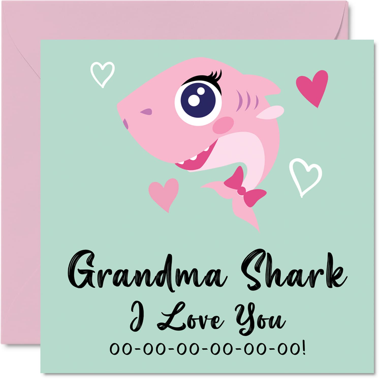 Stuff4 Birthday cards for grandma - grandma Shark - grandma Mothers Day card from granddaughter grandson, Happy Birthday grandma from T