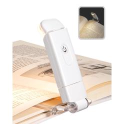 DEWENWILS USB Rechargeable Book Light, Warm White, Brightness Adjustable for Eye-Protection, LED clip on Portable Bookmark Light