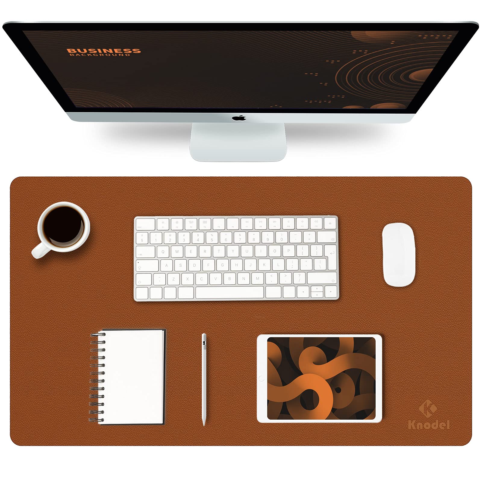 K KNODEL Desk Mat, Mouse Pad, Desk Pad, Waterproof Desk Mat for Desktop, Leather Desk Pad for Keyboard and Mouse, Desk Pad Prote