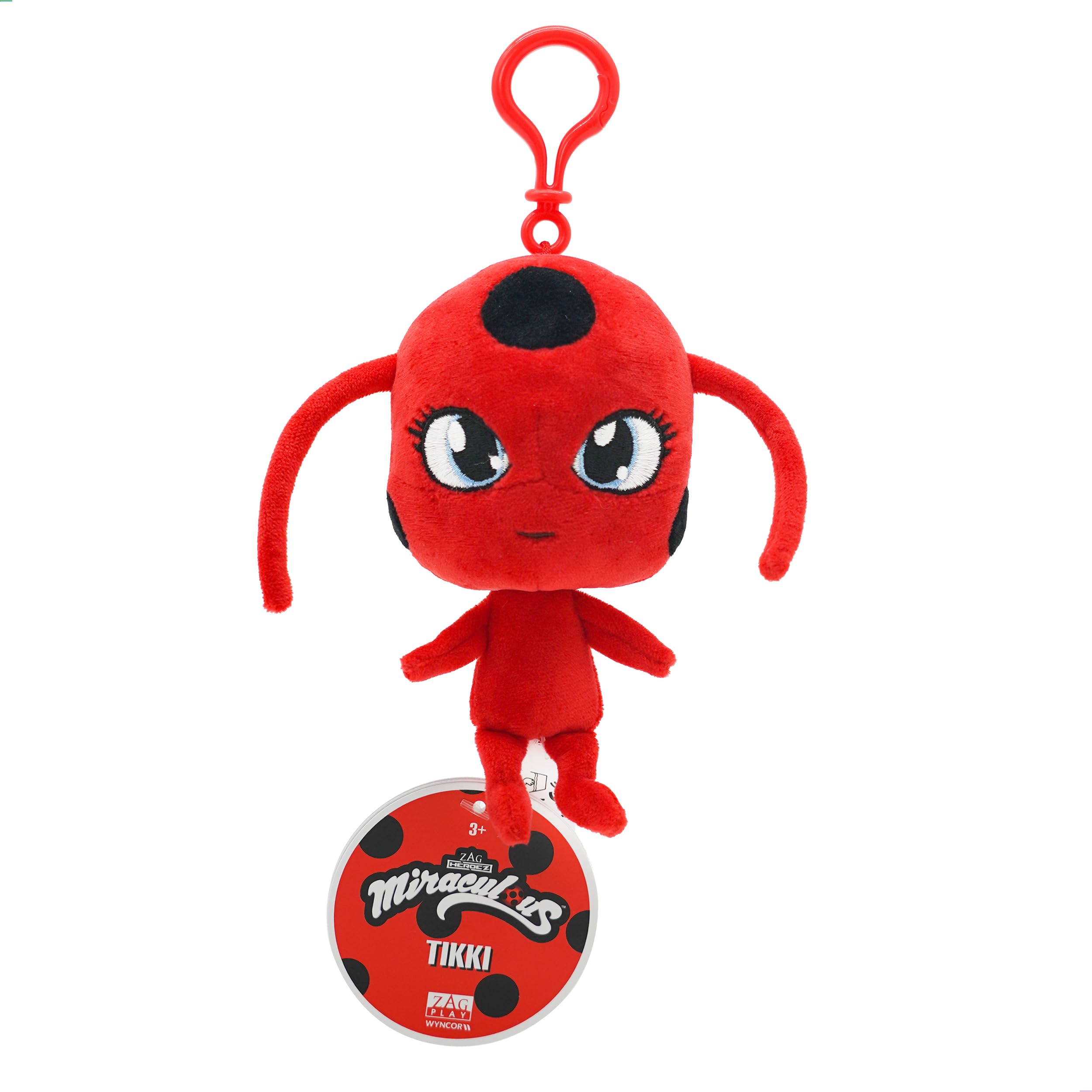 Kwami Lifesize Tikki 5-inch Ladybug Plush clip-on Toys for Kids