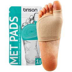 Brison Metatarsal Pads for Women and Men Ball of Foot cushion - gel Sleeves cushions Pad - Fabric Soft Socks for Supports Feet Pain Rel
