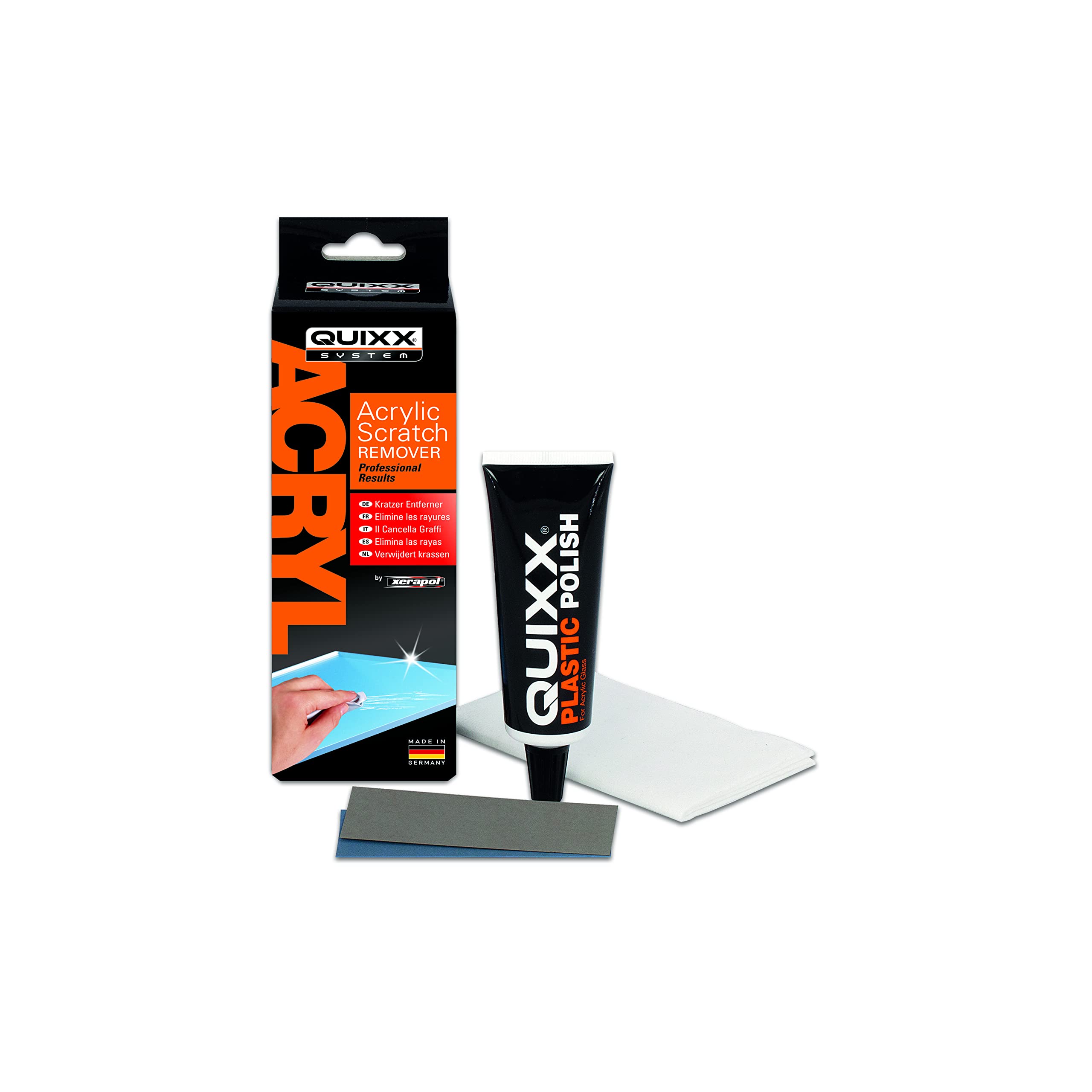Quixx QUIXX 10003 Acrylic Scratch Remover - Removes Scratches From clear  Acrylic and Plexiglas Surfaces On cars, Motorcycles, caravans