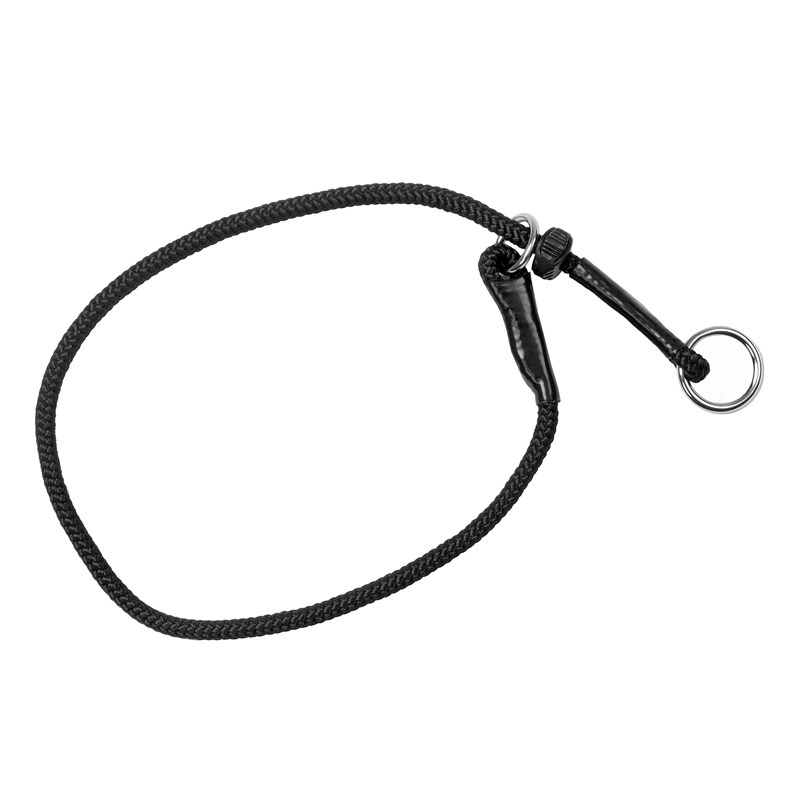 DINGO GEAR WWW.DINGO Dingo gear choke collar for Dog Training Handmade of  cord with 1 Limiter Waterproof Black L S04061