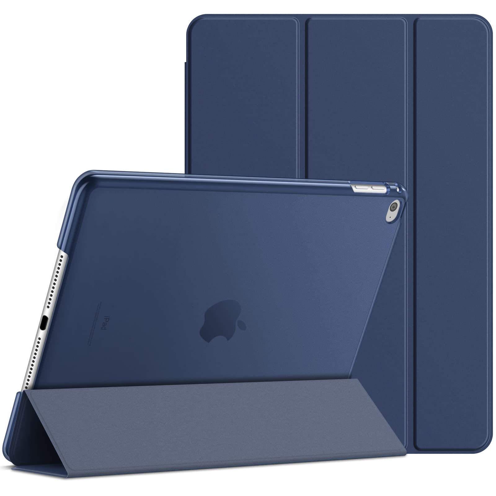 JETech case for iPad Air 2 (2nd generation), Smart cover Auto WakeSleep (Navy)