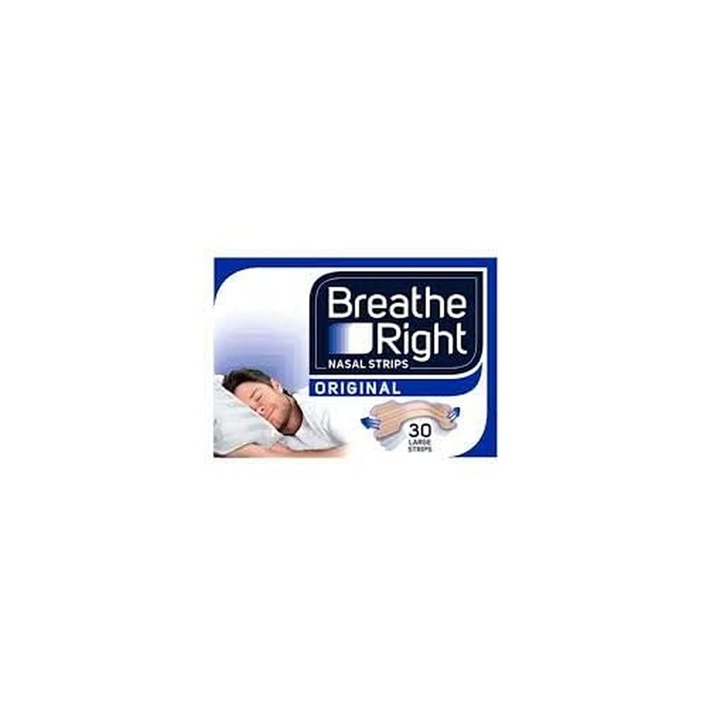 Breathe Right Nasal Strips Original Large 30s  Instantly Relieves Nasal congestion  Helps Reduce Snoring  Drug-Free