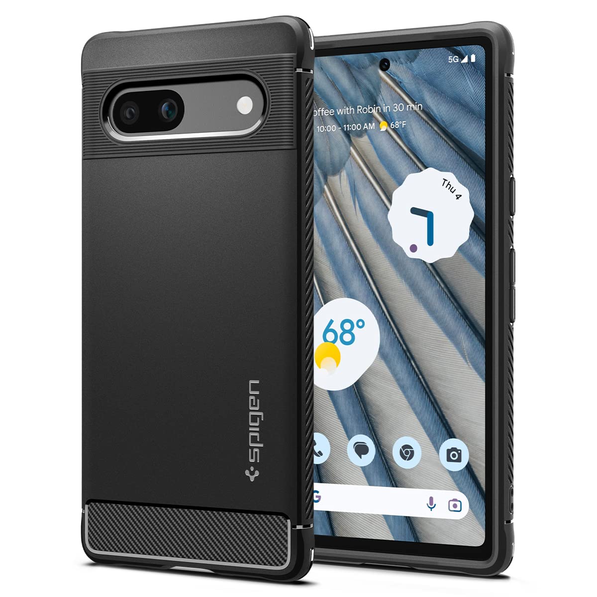ACS05816 Spigen Rugged Armor Designed for Pixel 7a case (2023) - Matte Black ACS05816 Spigen Rugged Armor Designed for Pixel 7a case (2023) - Matte Black