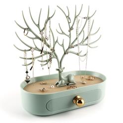 MORE&LESS Antlers Jewelry Display Stand with Aluminium alloy handle, Tree Tower Rack Hanging Organizer for Ring Earrings Necklac