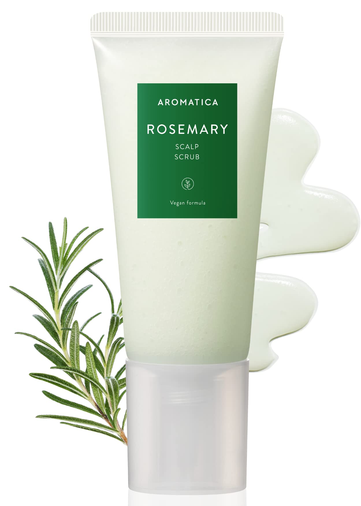 AROMATIcA Rosemary Scalp Scrub 582oz  165g, Sulfate-Free, Silicone-Free, Vegan, cleansing with Salt granules, Invigorates and Ex