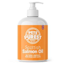 Pets Purest Scottish Salmon Oil for Dogs, cats, Horses, Ferrets & Pets - 100% Pure Premium Food grade - Natural Omega 3, 6 & 9 S