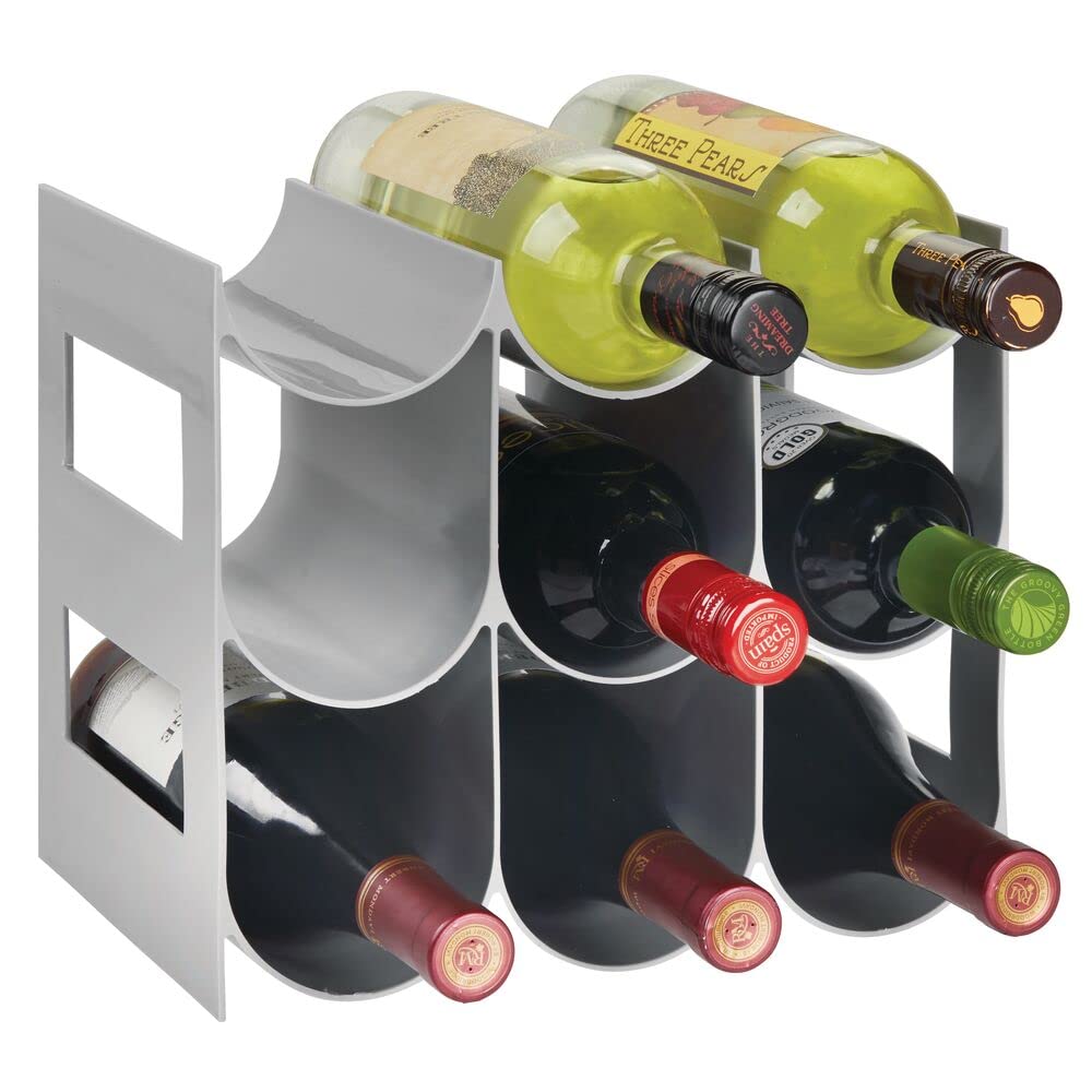 mDesign Plastic Water Bottle OrganizationWine Rack Storage Organizer ...