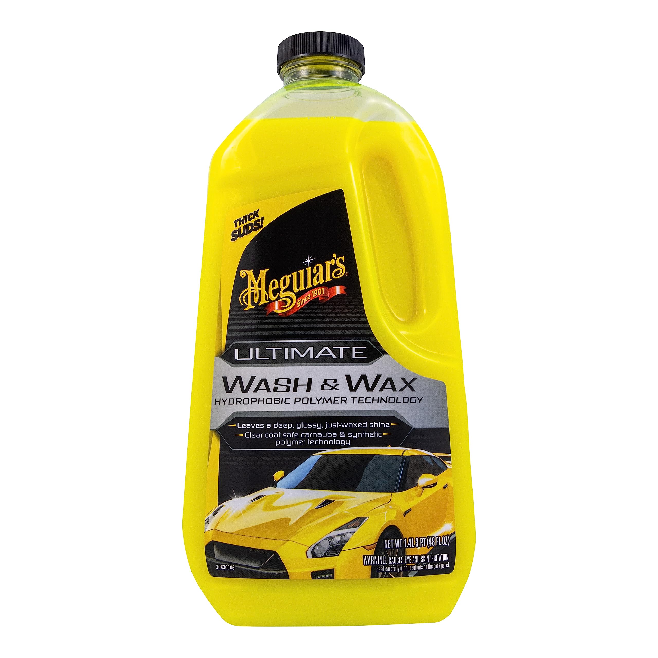 Meguiars Ultimate Wash and Wax, car Wash and car Wax cleans and Shines in  One Step - 48 Oz container