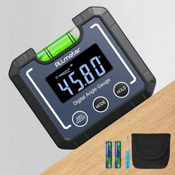 ALLmeter 0-360A(4 * 90A) Digital Angle Finder Level Magnetic Electronic gauge Inclinometer Protractor Tool with Bubble Level and