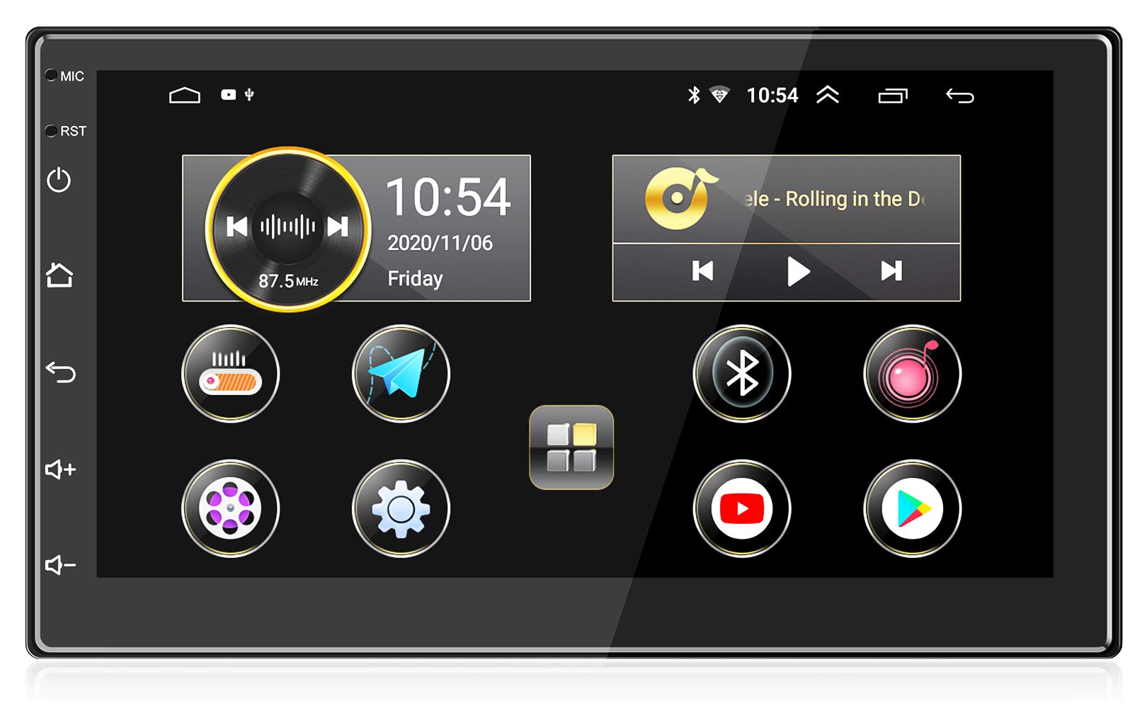 ANKEWAY New 7 Inch 2g + 32g] Android 101 car Stereo Double Din Built-in HiFi+WiFi+Bluetooth+RDS+FM+AM+gPS Navigation, 1080P HD T