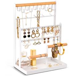 Procase Jewelry Organizer Stand Necklace Organizer Earring Holder, 6 Tier Jewelry Stand Necklace Holder with 15 Hooks, Jewelry T
