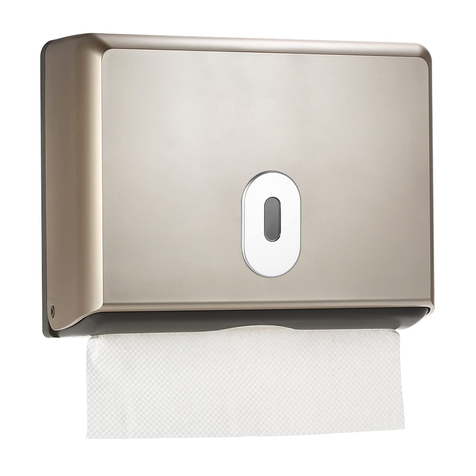 Kavolet Toilet Tissue Dispenser, Wall Mount Paper Towel Dispenser, Hold 200 Toilet Paper, Bathroom Paper Towel Holder (goldSilve