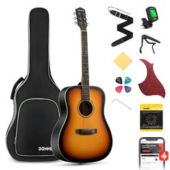 Donner Acoustic guitar for Beginner Adult Full Size Dreadnought Acustica guitarra Bundle Kit with Free Online Lesson Bag Strap T