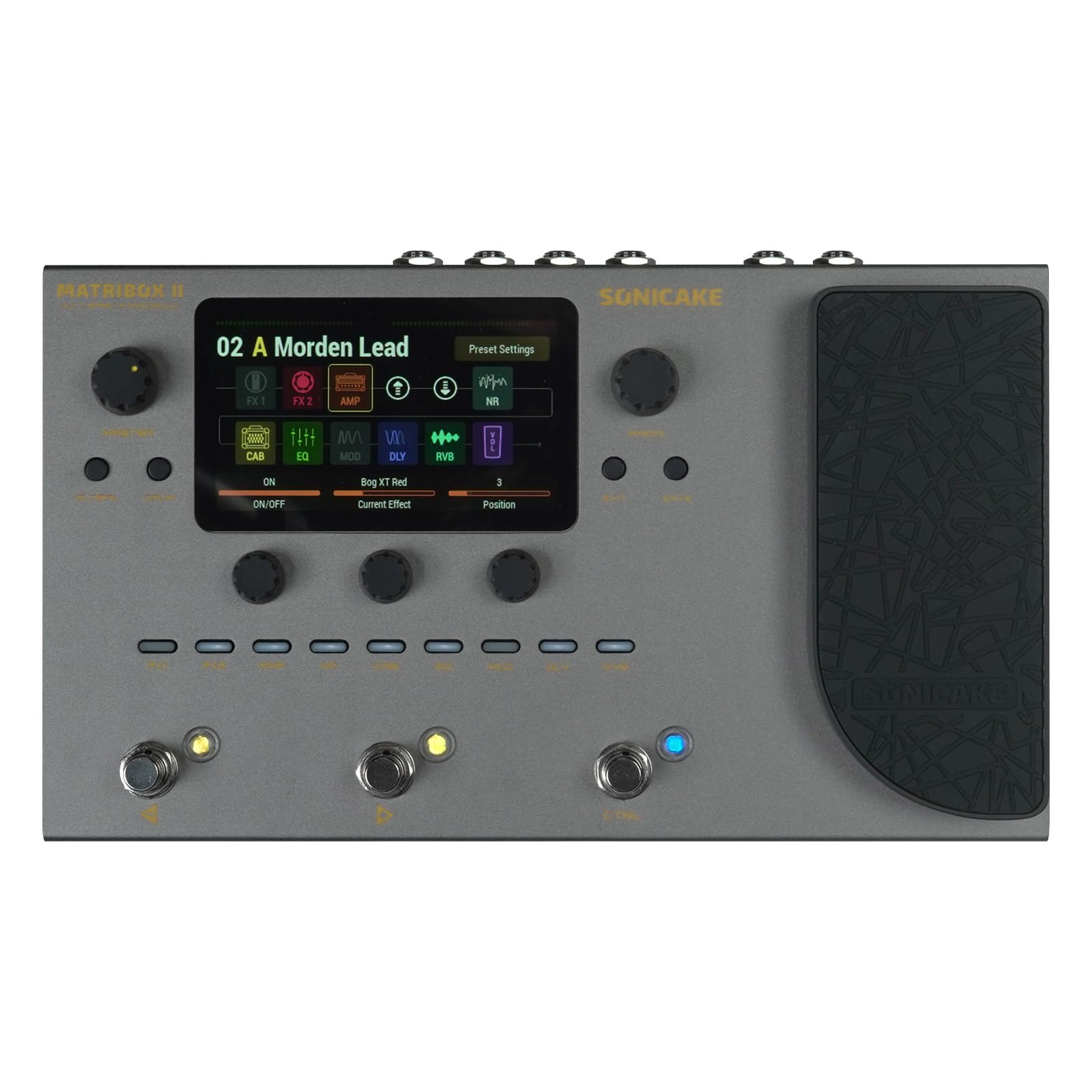 SONIcAKE Multi Effects Processor with Expression Pedal guitar Bass Amp