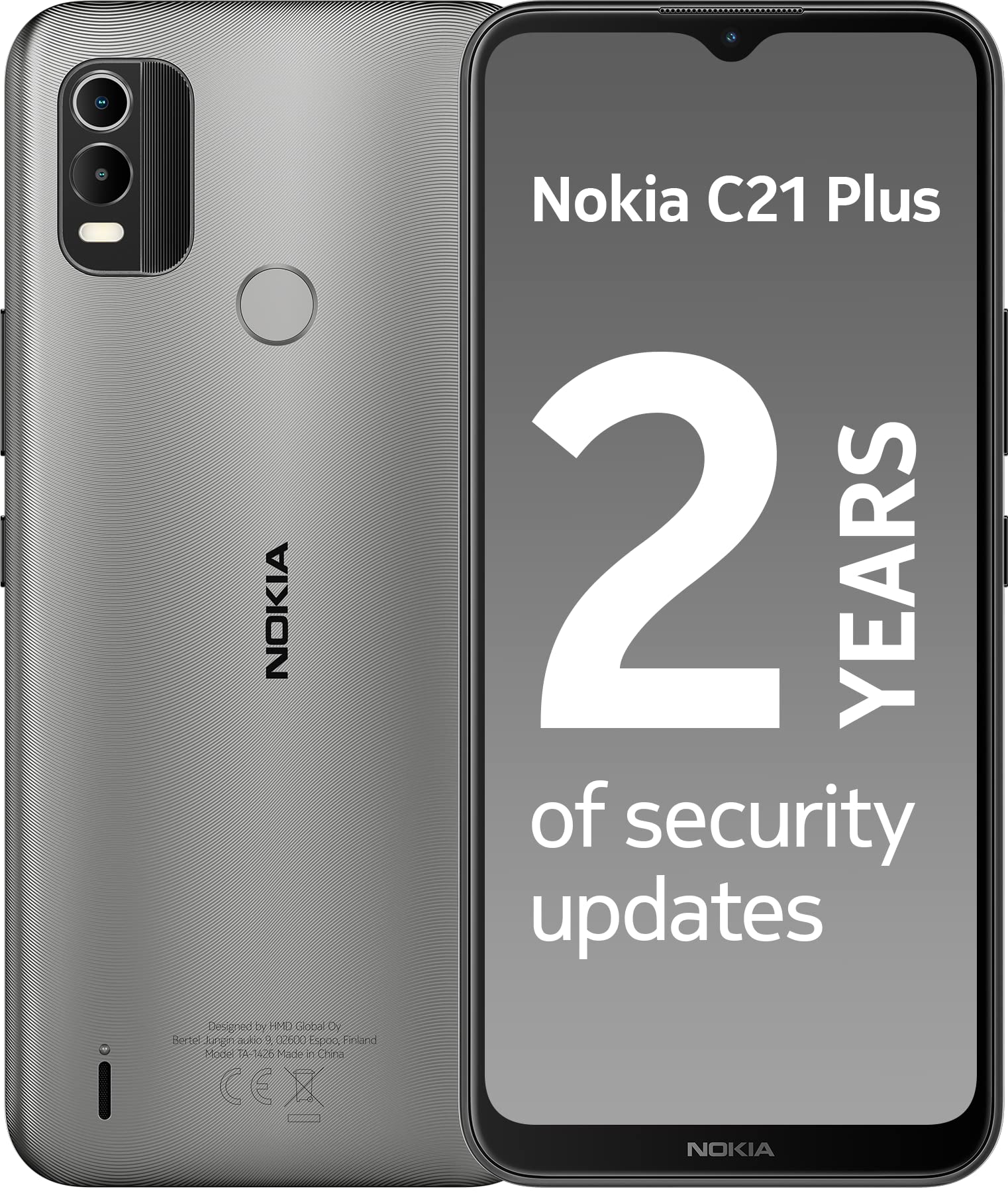 Nokia c21 Plus Dual-Sim 32gB ROM + 2gB RAM (gSM OnlyNo cDMA) Factory Unlocked 4gLTE Smartphone (Warm gray) - International Versi